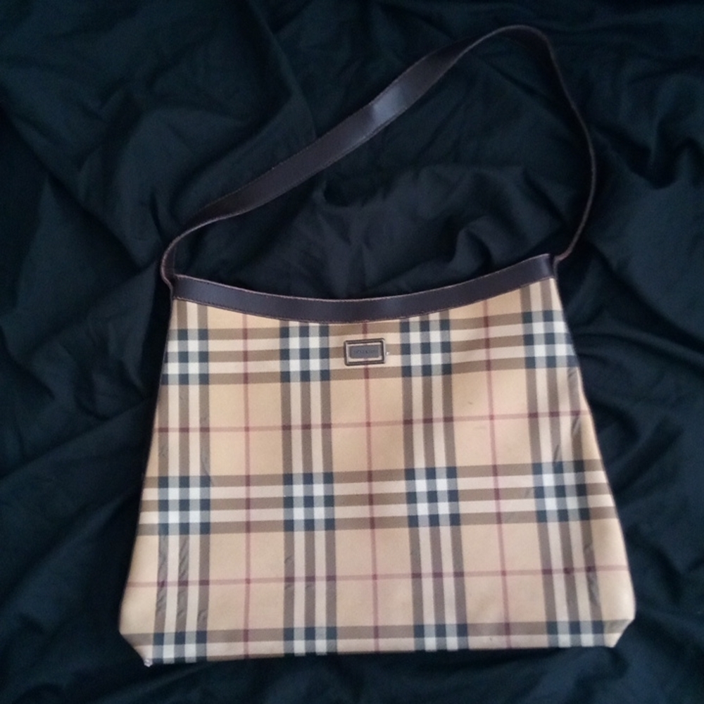 Large Burberry bag purse brown nova check leather - Picture 2 of 16